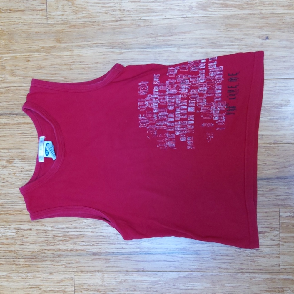 Red Sleeveless Stretch Tank Top